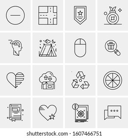 16 Universal Business Icons Vector. Creative Icon Illustration to use in web and Mobile Related project.