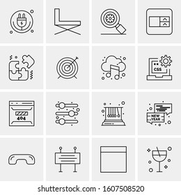 16 Universal Business Icons Vector. Creative Icon Illustration to use in web and Mobile Related project.