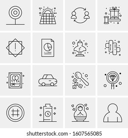 16 Universal Business Icons Vector. Creative Icon Illustration to use in web and Mobile Related project.