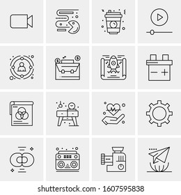 16 Universal Business Icons Vector. Creative Icon Illustration to use in web and Mobile Related project.