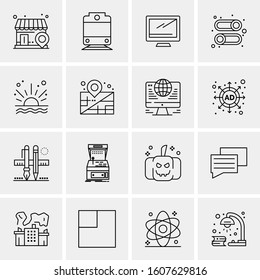 16 Universal Business Icons Vector. Creative Icon Illustration to use in web and Mobile Related project.