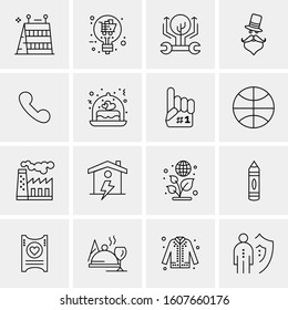 16 Universal Business Icons Vector. Creative Icon Illustration to use in web and Mobile Related project.