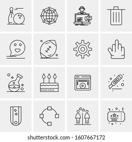 16 Universal Business Icons Vector. Creative Icon Illustration to use in web and Mobile Related project.