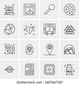 16 Universal Business Icons Vector. Creative Icon Illustration to use in web and Mobile Related project.