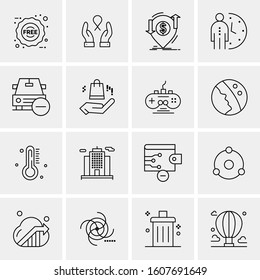 16 Universal Business Icons Vector. Creative Icon Illustration to use in web and Mobile Related project.