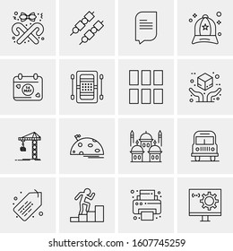 16 Universal Business Icons Vector. Creative Icon Illustration to use in web and Mobile Related project.