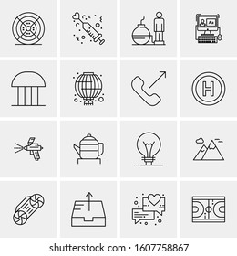 16 Universal Business Icons Vector. Creative Icon Illustration to use in web and Mobile Related project.