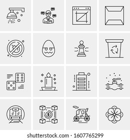 16 Universal Business Icons Vector. Creative Icon Illustration to use in web and Mobile Related project.