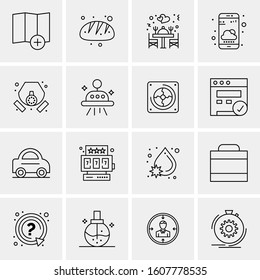 16 Universal Business Icons Vector. Creative Icon Illustration to use in web and Mobile Related project.