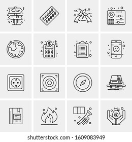 16 Universal Business Icons Vector. Creative Icon Illustration to use in web and Mobile Related project.