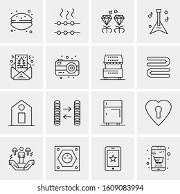 16 Universal Business Icons Vector. Creative Icon Illustration to use in web and Mobile Related project.