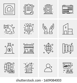 16 Universal Business Icons Vector. Creative Icon Illustration to use in web and Mobile Related project.