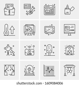 16 Universal Business Icons Vector. Creative Icon Illustration to use in web and Mobile Related project.