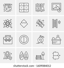 16 Universal Business Icons Vector. Creative Icon Illustration to use in web and Mobile Related project.