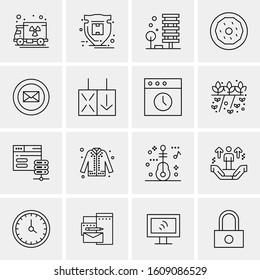16 Universal Business Icons Vector. Creative Icon Illustration to use in web and Mobile Related project.