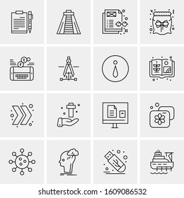 16 Universal Business Icons Vector. Creative Icon Illustration to use in web and Mobile Related project.