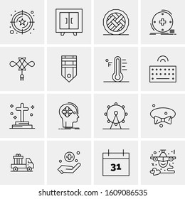 16 Universal Business Icons Vector. Creative Icon Illustration to use in web and Mobile Related project.