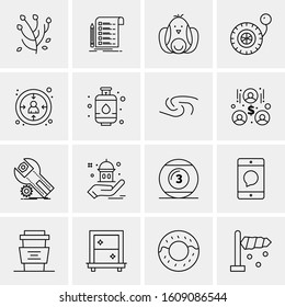 16 Universal Business Icons Vector. Creative Icon Illustration to use in web and Mobile Related project.
