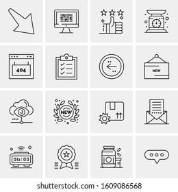 16 Universal Business Icons Vector. Creative Icon Illustration to use in web and Mobile Related project.