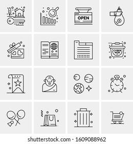 16 Universal Business Icons Vector. Creative Icon Illustration to use in web and Mobile Related project.
