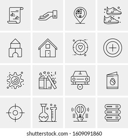16 Universal Business Icons Vector. Creative Icon Illustration to use in web and Mobile Related project.