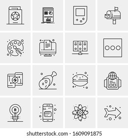 16 Universal Business Icons Vector. Creative Icon Illustration to use in web and Mobile Related project.