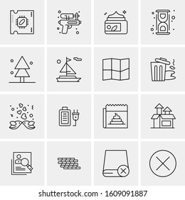 16 Universal Business Icons Vector. Creative Icon Illustration to use in web and Mobile Related project.