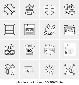 16 Universal Business Icons Vector. Creative Icon Illustration to use in web and Mobile Related project.