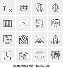 16 Universal Business Icons Vector. Creative Icon Illustration to use in web and Mobile Related project.