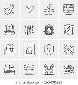 16 Universal Business Icons Vector. Creative Icon Illustration to use in web and Mobile Related project.