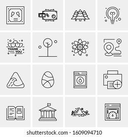 16 Universal Business Icons Vector. Creative Icon Illustration to use in web and Mobile Related project.
