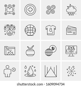16 Universal Business Icons Vector. Creative Icon Illustration to use in web and Mobile Related project.