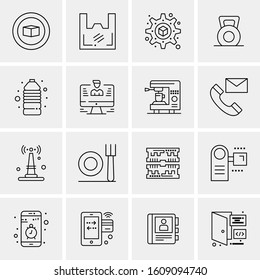 16 Universal Business Icons Vector. Creative Icon Illustration to use in web and Mobile Related project.
