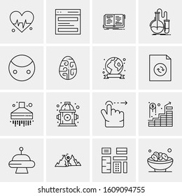 16 Universal Business Icons Vector. Creative Icon Illustration to use in web and Mobile Related project.