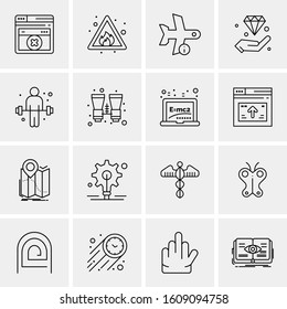 16 Universal Business Icons Vector. Creative Icon Illustration to use in web and Mobile Related project.