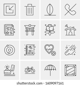 16 Universal Business Icons Vector. Creative Icon Illustration to use in web and Mobile Related project.