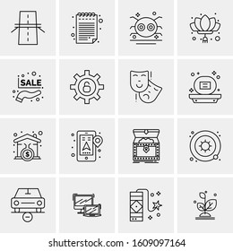 16 Universal Business Icons Vector. Creative Icon Illustration to use in web and Mobile Related project.
