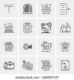 16 Universal Business Icons Vector. Creative Icon Illustration to use in web and Mobile Related project.