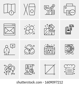 16 Universal Business Icons Vector. Creative Icon Illustration to use in web and Mobile Related project.