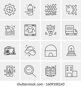 16 Universal Business Icons Vector. Creative Icon Illustration to use in web and Mobile Related project.