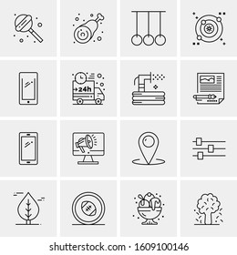 16 Universal Business Icons Vector. Creative Icon Illustration to use in web and Mobile Related project.