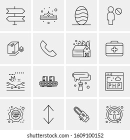 16 Universal Business Icons Vector. Creative Icon Illustration to use in web and Mobile Related project.