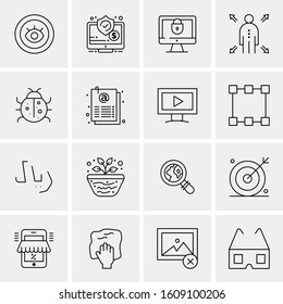 16 Universal Business Icons Vector. Creative Icon Illustration to use in web and Mobile Related project.