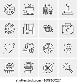 16 Universal Business Icons Vector. Creative Icon Illustration to use in web and Mobile Related project.