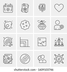 16 Universal Business Icons Vector. Creative Icon Illustration to use in web and Mobile Related project.
