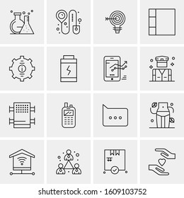 16 Universal Business Icons Vector. Creative Icon Illustration to use in web and Mobile Related project.