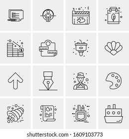 16 Universal Business Icons Vector. Creative Icon Illustration to use in web and Mobile Related project.