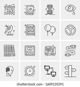 16 Universal Business Icons Vector. Creative Icon Illustration to use in web and Mobile Related project.
