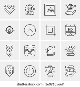 16 Universal Business Icons Vector. Creative Icon Illustration to use in web and Mobile Related project.