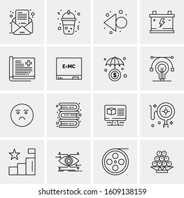 16 Universal Business Icons Vector. Creative Icon Illustration to use in web and Mobile Related project.